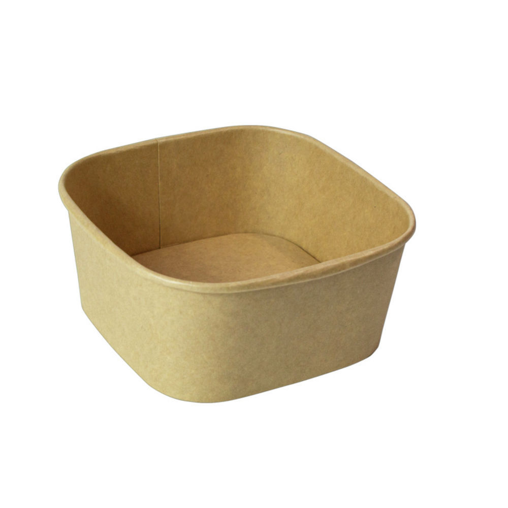 Packnwood Square Kraft Meal Box - 21oz L:5.1in W:5.1in H:2.5in - 300pcs