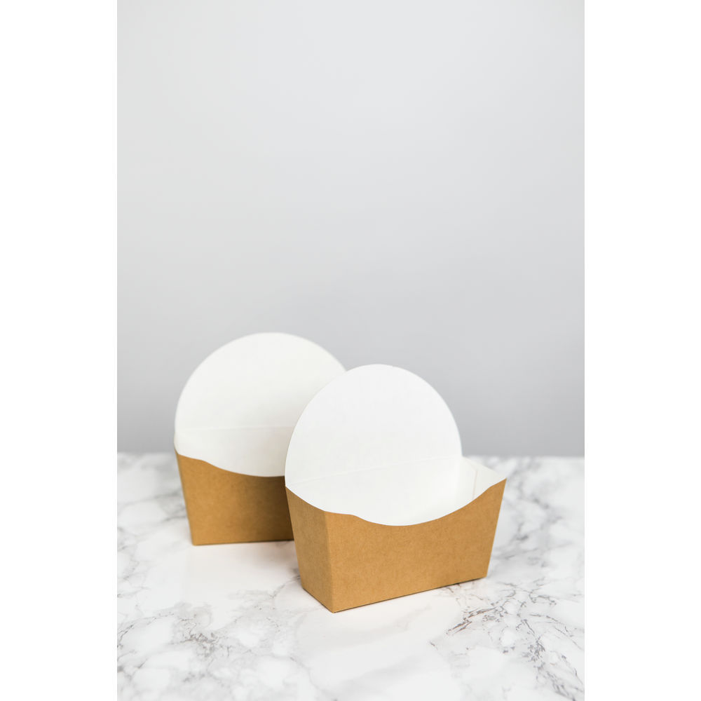 Packnwood Kraft Bagel Box - 4.7 x 4.7 x 1.7