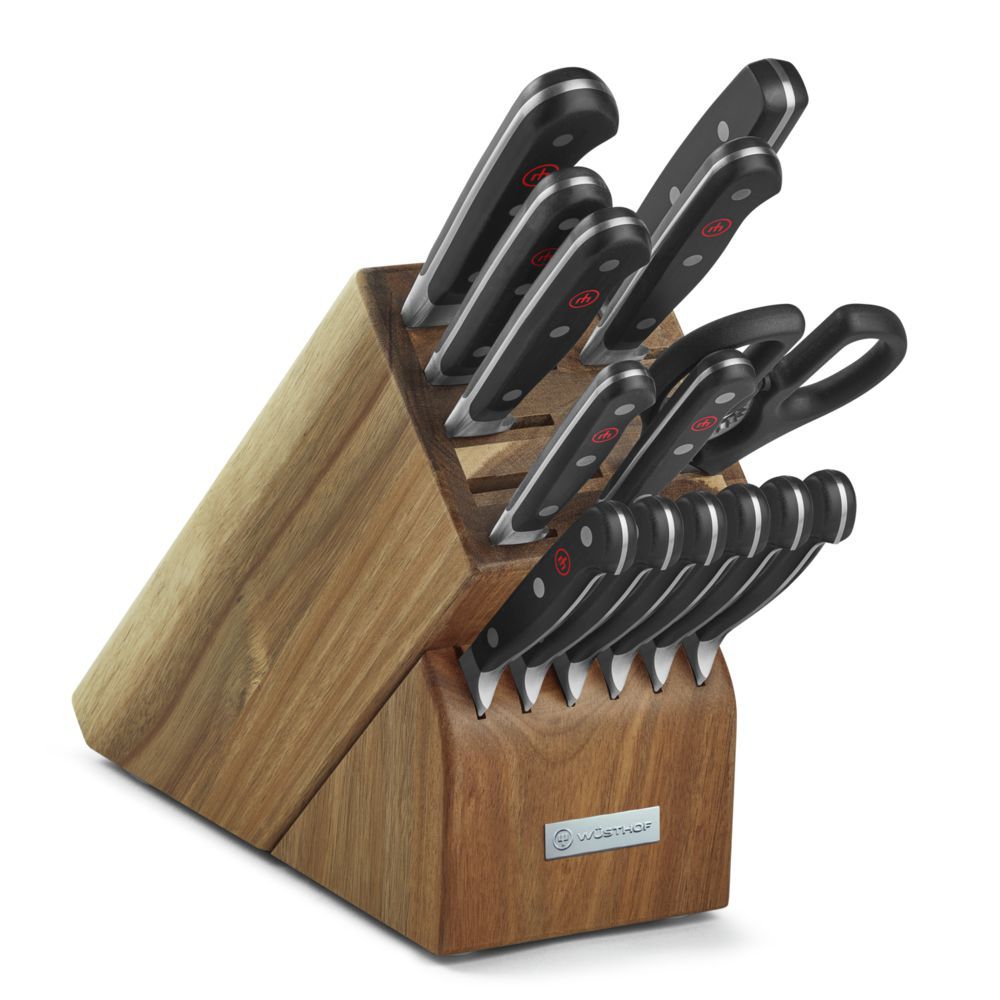 WUSTHOF Classic 15pc Knife Block Set Acacia   1090171501ret 1000 