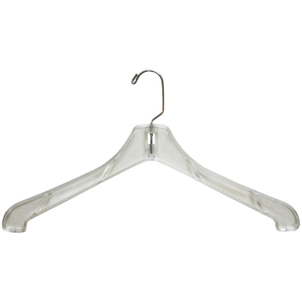 17 Clear Plastic Top Hanger W/ Notches