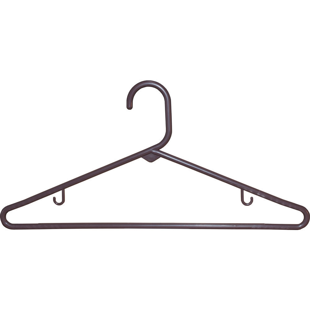 International Hanger Brown Tubular Plastic Hanger W/Notches (17