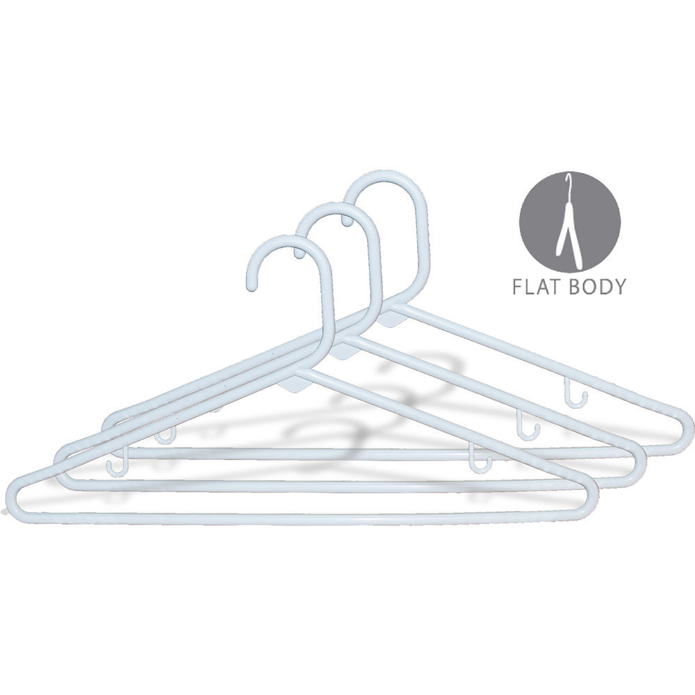 International Hanger White Tubular Plastic Hanger W/Notches (17 X