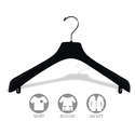 International Hanger Petite Matte Gray Plastic Top Hanger W/ Notches (16 X  3/16) Box of 100