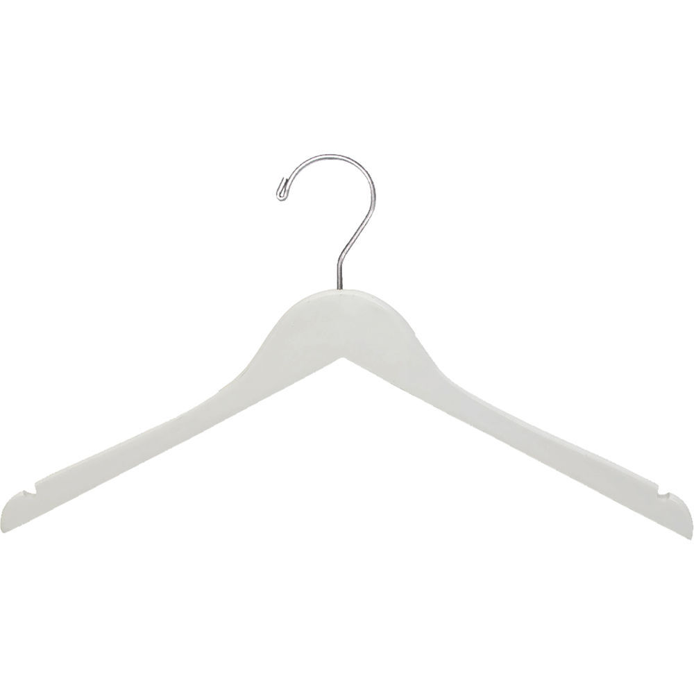 Hubert 17 inch White Heavy Duty Top Hangers