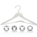 White Wooden Top Hangers – 17″ (100pcs)