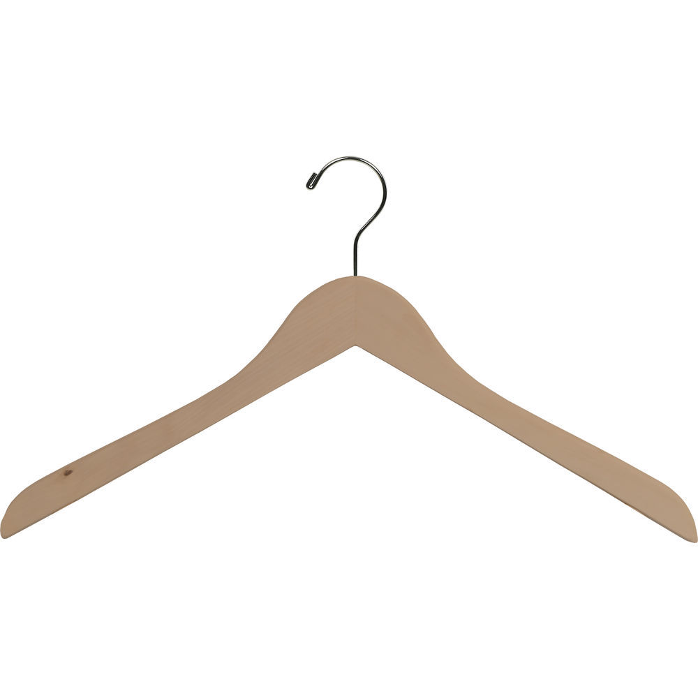 Black Wooden Top Hangers – 17″ (50pcs)