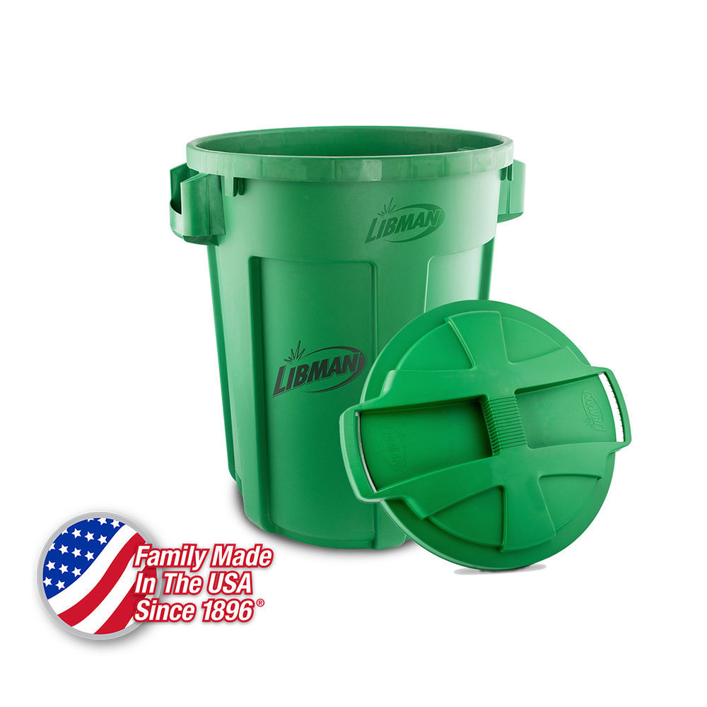 Libman 32 Gallon Trash Can (Gray) - 6 each per case