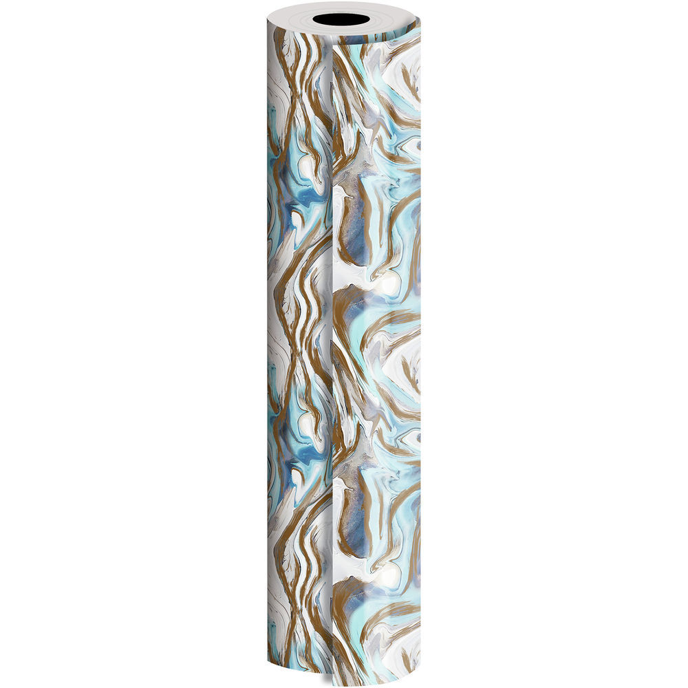 Marbleized Silver Gift Wrap | Present Paper, 1/2 Ream 417 ft x 24 in