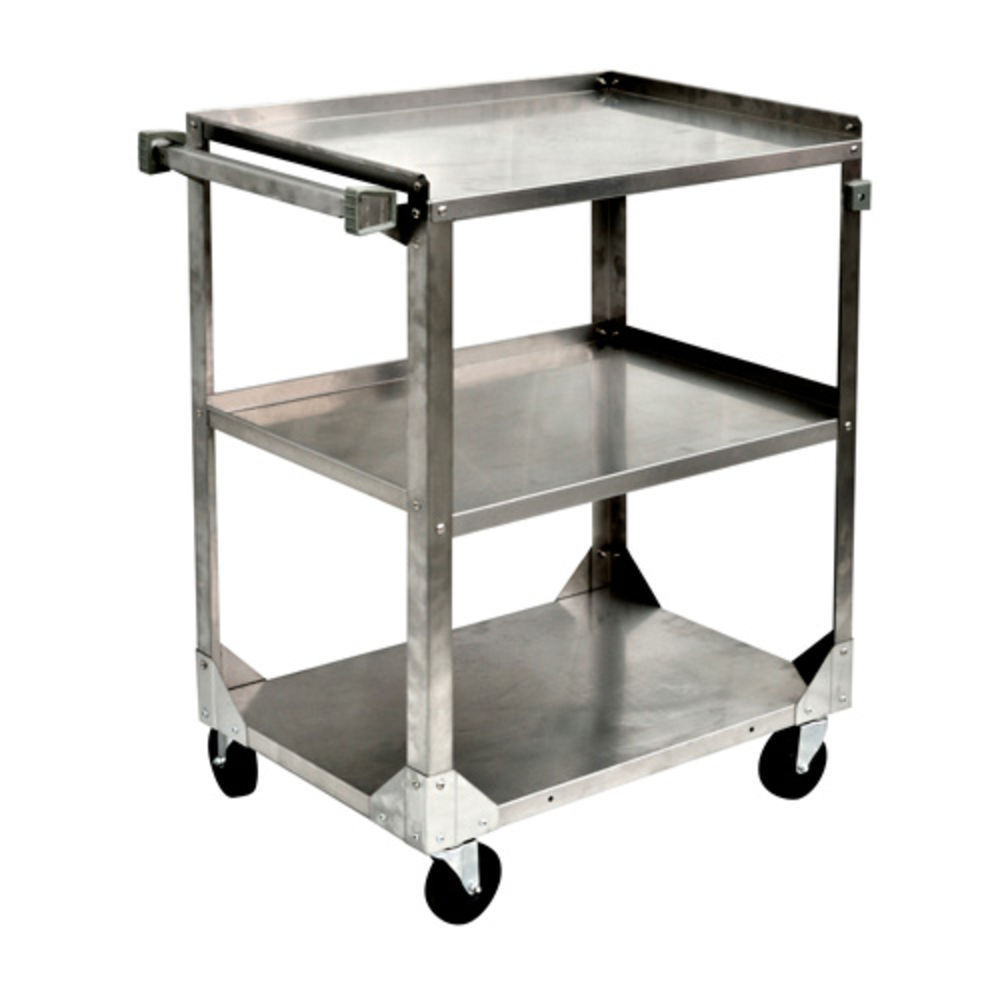 CenPro S/S 2 SHELF UTILITY CART 33"x21", SHIPS KD
