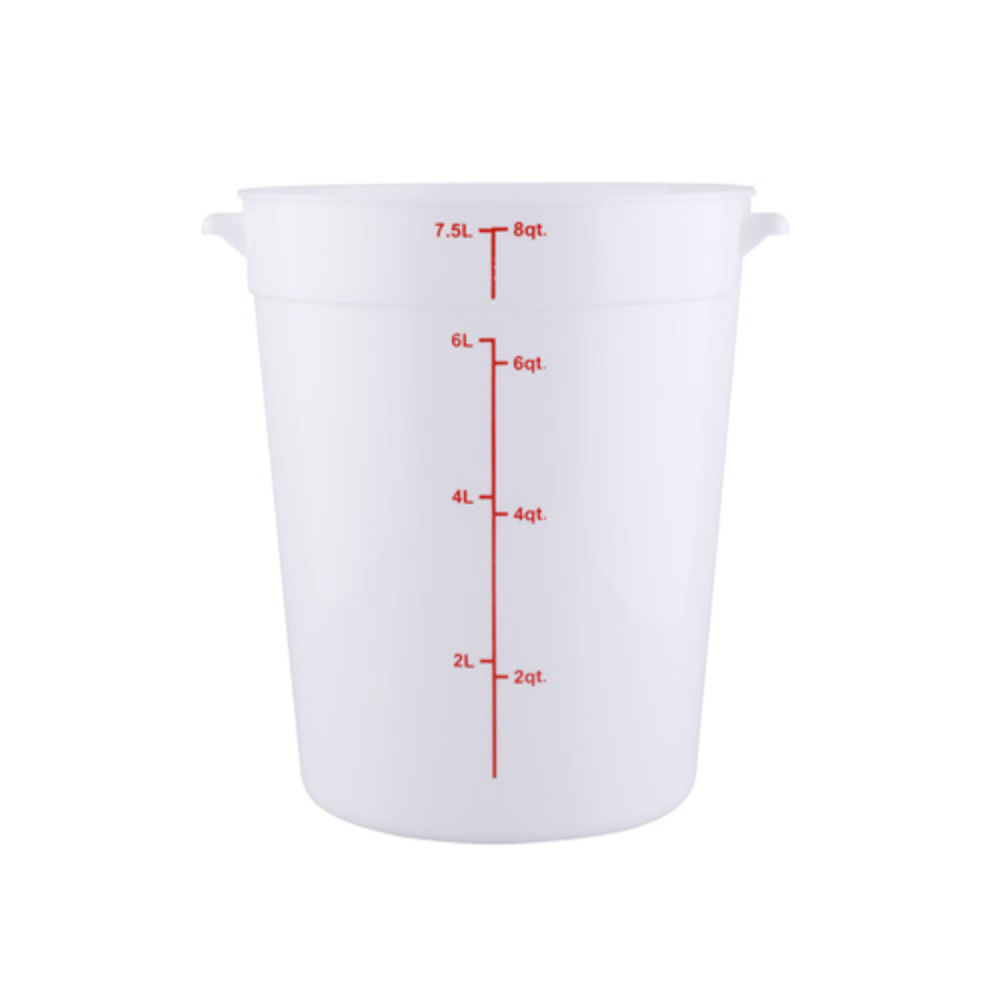 CenPro 29A-053 Round Food Storage Container - 8 Qt. Capacity - White - NSF