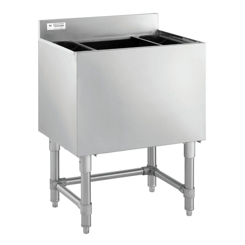 Kratos 32L-007 18x24 Underbar Ice Bin with 7 Circuit Cold Plate & Bottle Holders