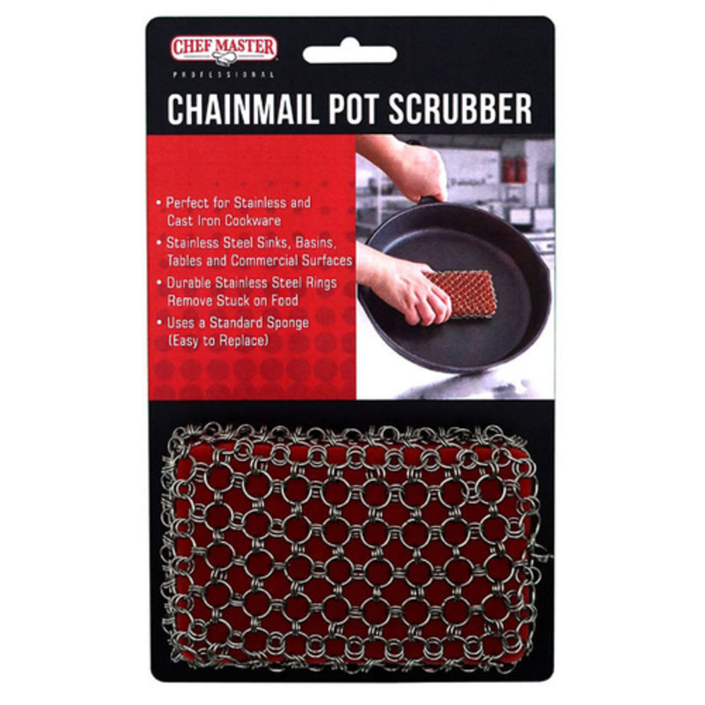 HIC Kitchen Chainmail Cast Iron Scrubber