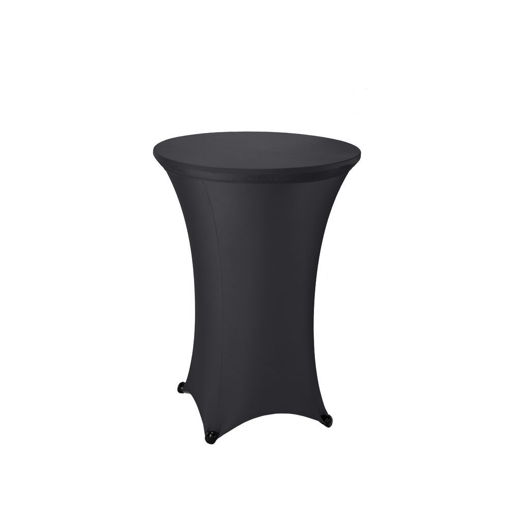 banana before Divert Sculptware 36" Round Fitted Black Spandex / Stretch Cocktail Table Cover