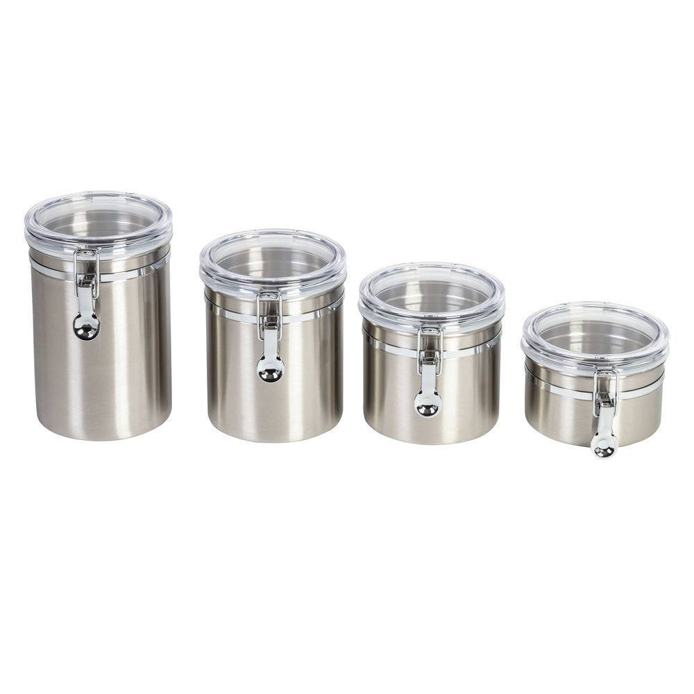 Honey-Can-Do 3-Piece Canister Set - Red