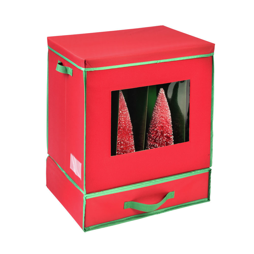 Honey-Can-Do Christmas Tree Lights Storage Box - Red