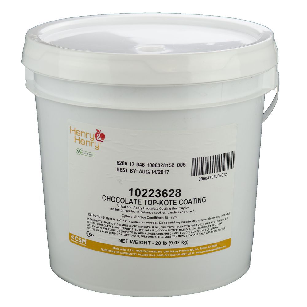Henry and Henry Kote Icing Chocolate Coating, 20 Pound -- 1 each.