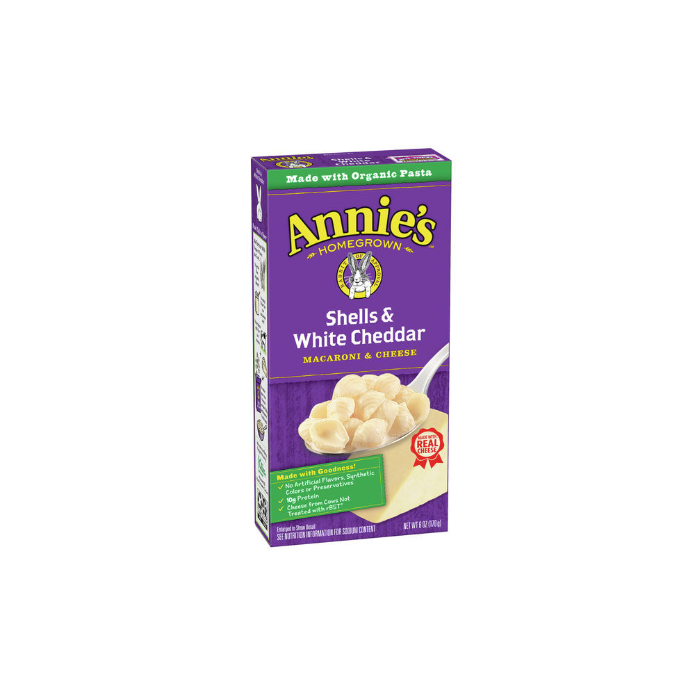 ANNIE'S Shells & White Cheddar Sauce, 12 pk./ 6 oz.- SHIPS FREE