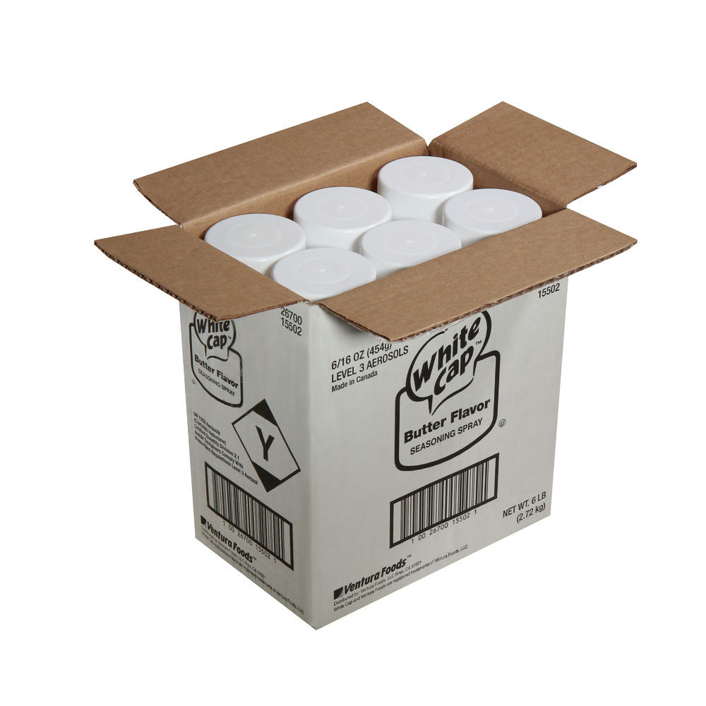 WHITE CAP VENTURA FOODSPAN SPRAY BUTTER FLAVORED 616 OUNCE20624WCP