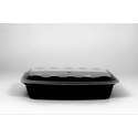 Cubeware CO-624B Cubeware 24oz. Round Container Black Base with Clear