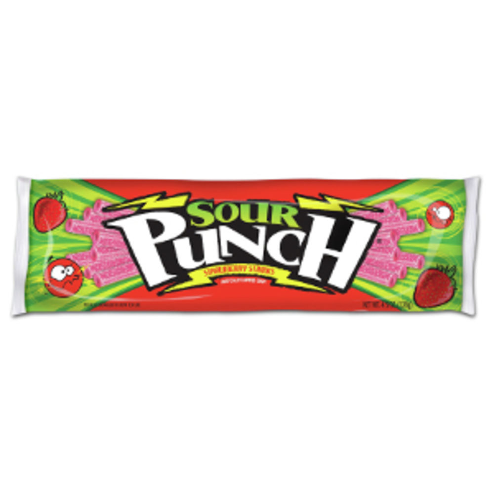 SOUR PUNCH Strawberry Straws, 4.5oz Tray