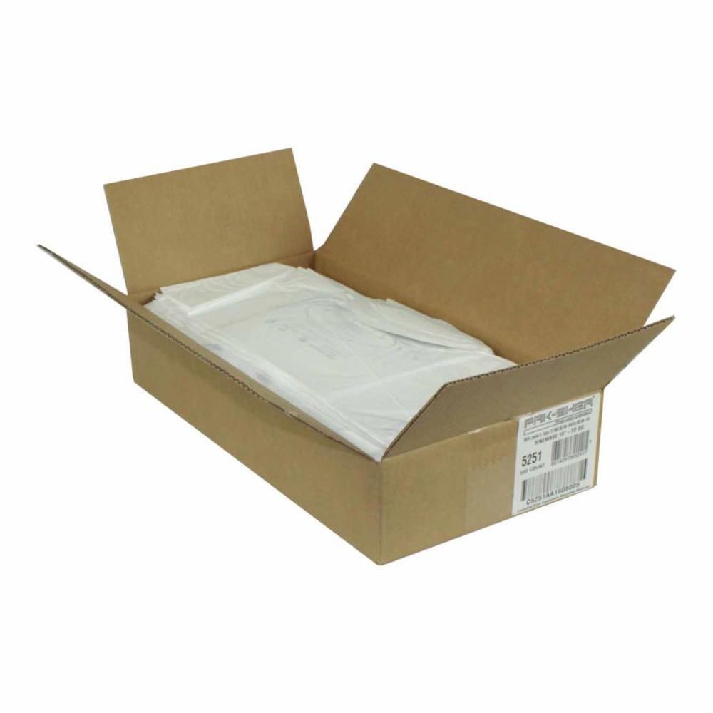 PAK-SHER PLASTIC BAG CUT-OUT WHITE 19X19X9.5 1-500 EACH*Pack Size =1 ...
