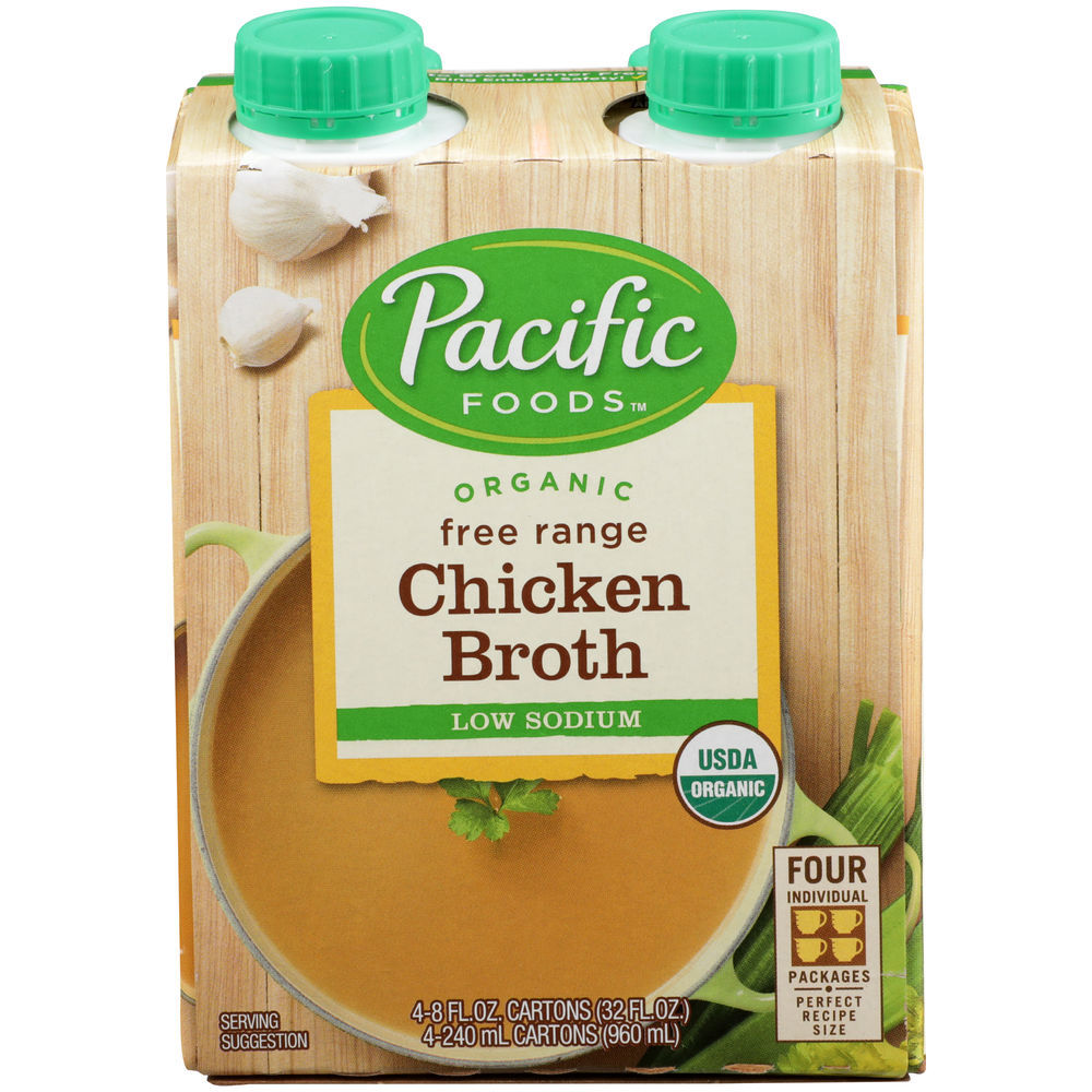 Pacific Foods Organic Free Range Chicken Broth, 32 oz Carton