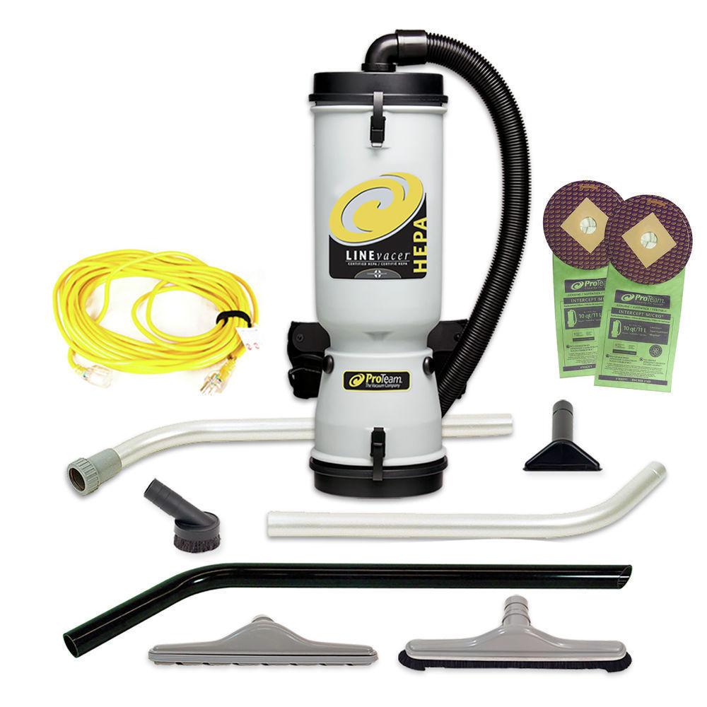 ProTeam LineVacer HEPA Commercial Backpack Vacuum Cleaner, 100277