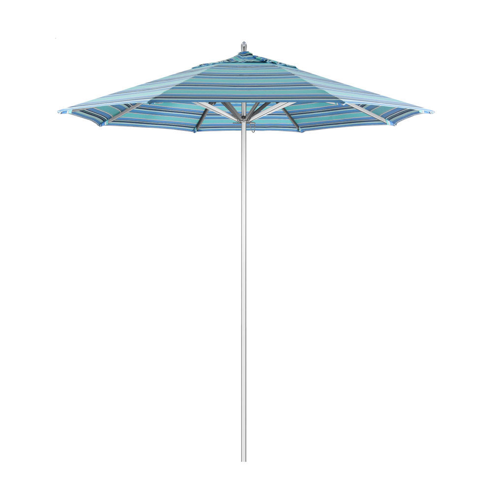 California Umbrella 7 5 Ft Commercial Grade Patio Umbrella Silver Frame Sunbrella Dolce Oasis Fabric