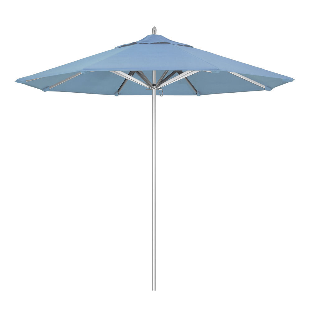 California Umbrella 9 Ft Commercial Grade Patio Umbrella Silver