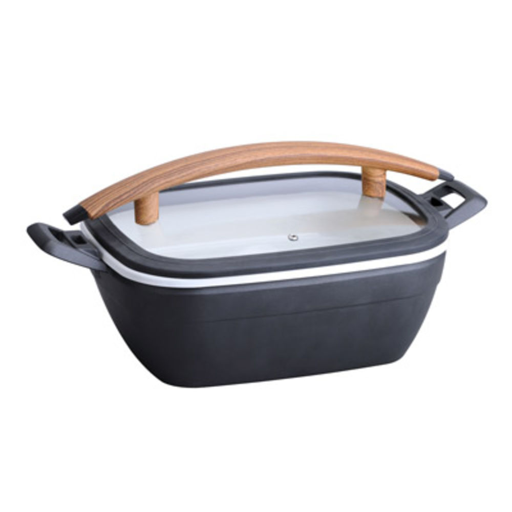 Smart Buffetware Artisan Square Chafer with Wood Look Handle