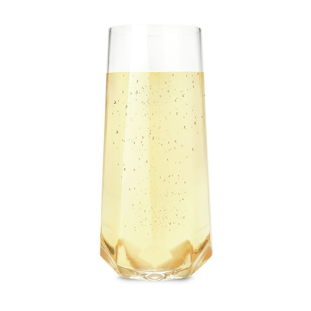 Viski Raye Crystal Champagne Flutes - 8 oz - Set of 2