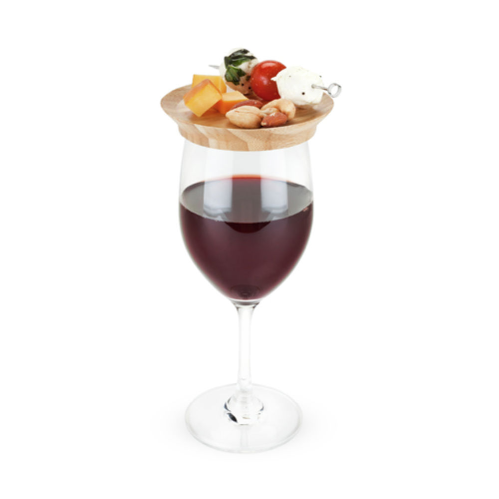 True Brands Topper Bamboo Appetizer Glass Toppers by True-case pack =6