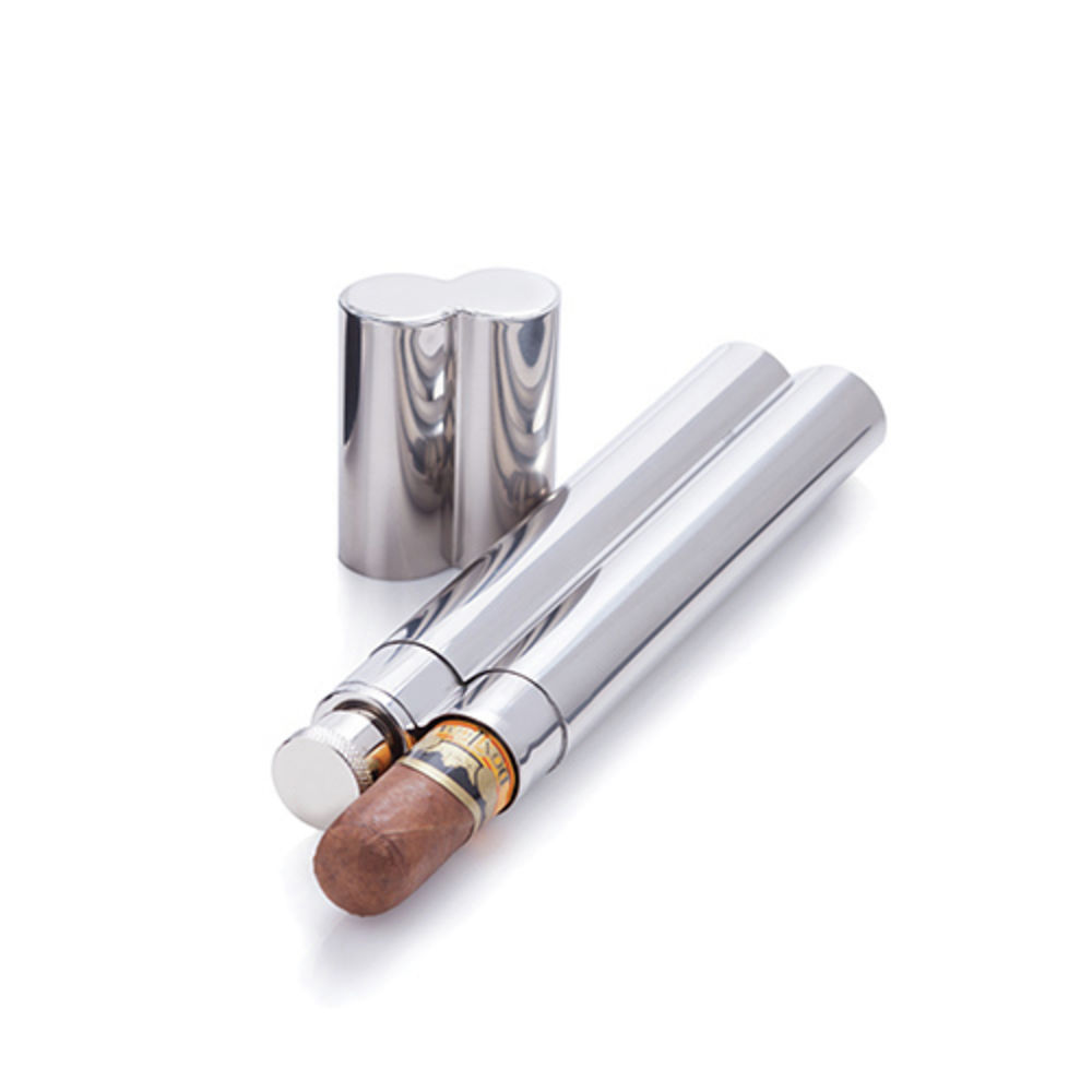 Viski Admiral Stainless Steel Cigar Holder and Flask by Viski-case pack =6