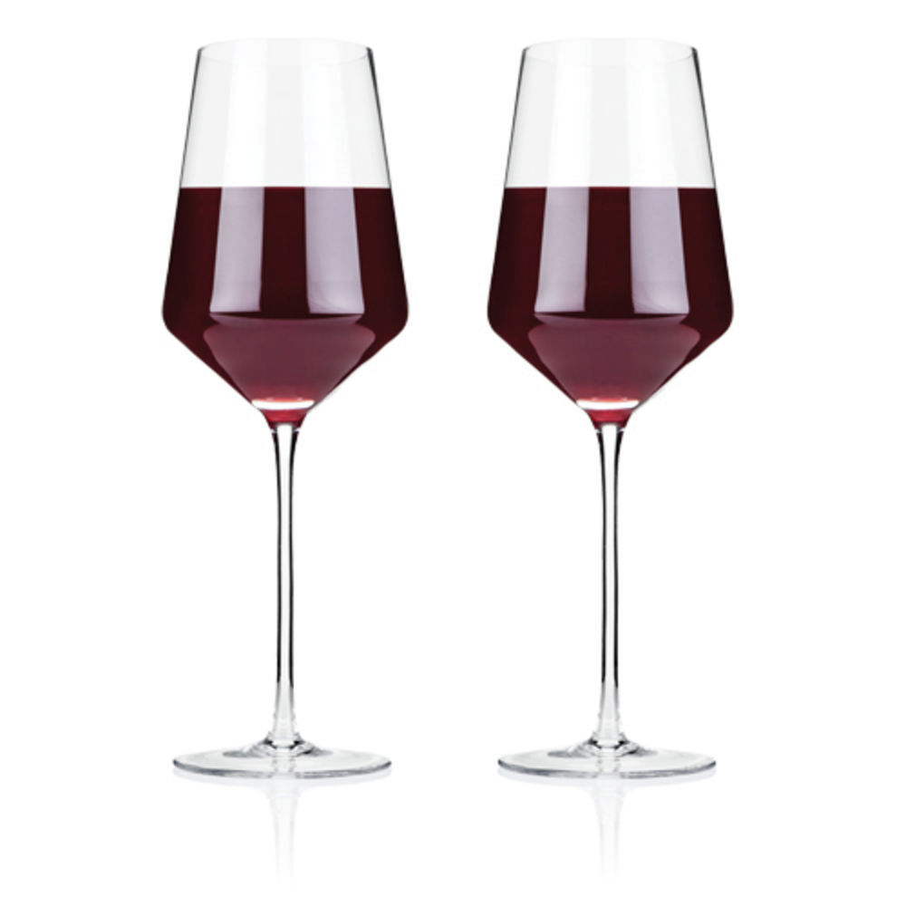 Viski Raye Crystal Burgundy Glasses Set Of 2 By Viski Case Pack 4 Sets 16 Ea