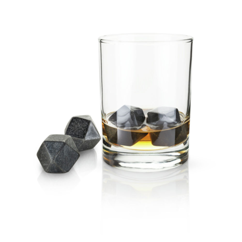 Viski Large Glacier Rocks Soapstone Cubes - Whiskey Ice Cubes