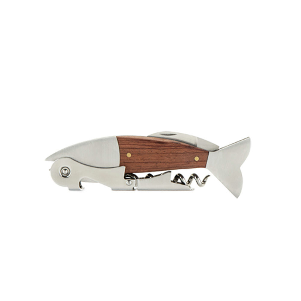 Foster & Rye Wood & Stainless Steel Fish Corkscrew by Foster & Rye-case  pack =12