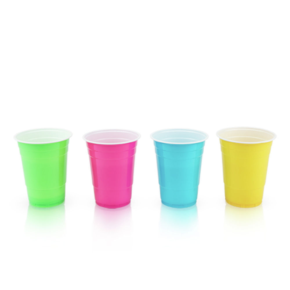 True Brands True Party: Plastic 16 oz Graphic Color Cups - Set of 24