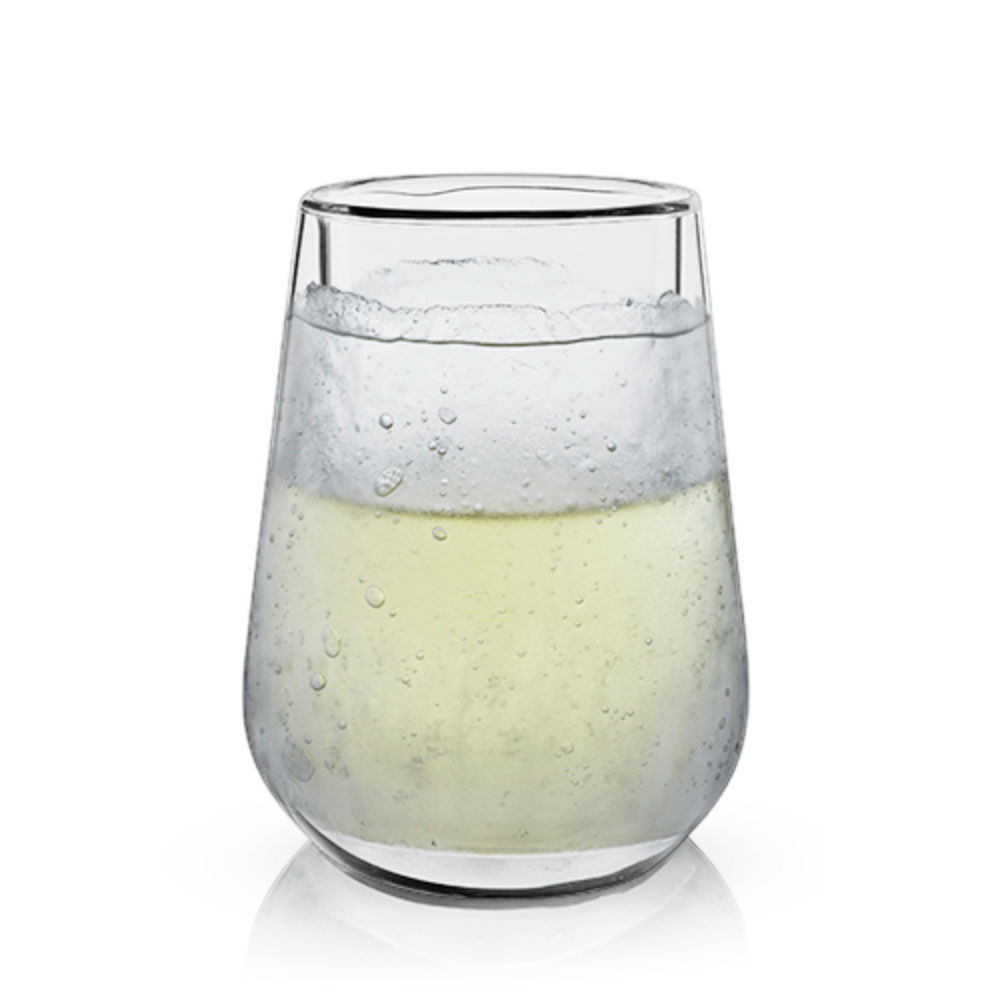 Viski Glacier: Double Walled Chilling Wine Glass by Viski-case pack =6