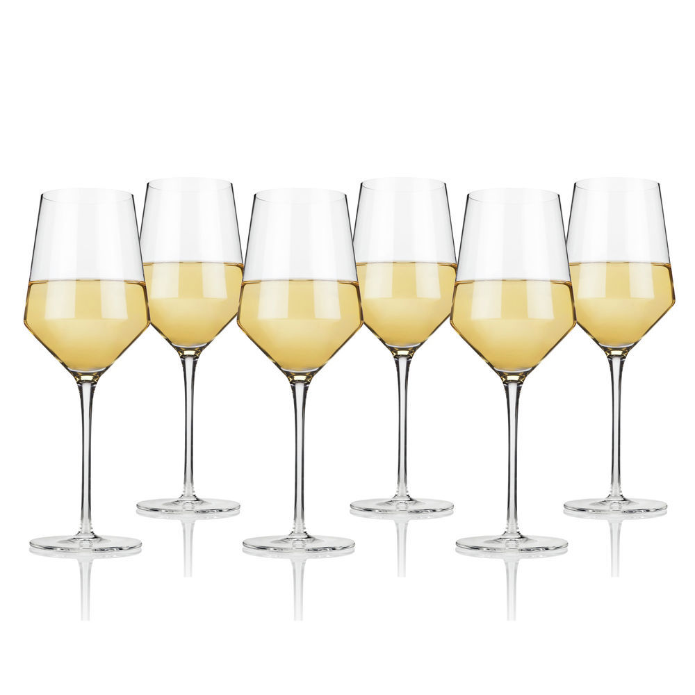 Viski Raye Angled Bordeaux Stemmed Red Wine Glasses with Gold