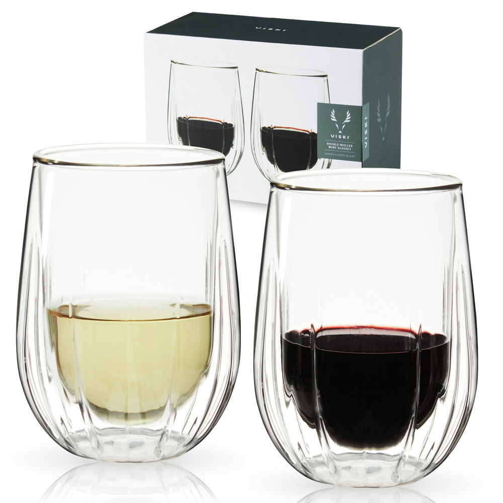 Viski Double-Walled Rocks Glasses