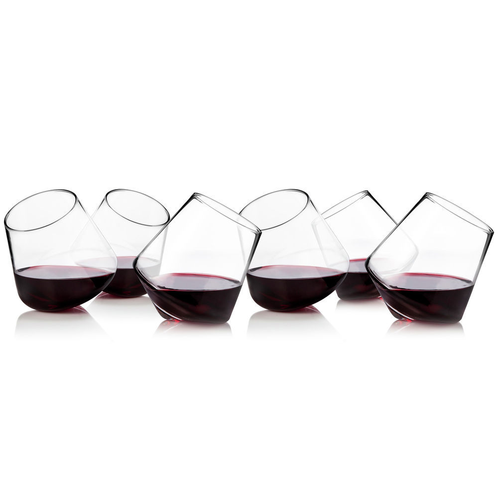 Viski Rolling Crystal Wine Glasses