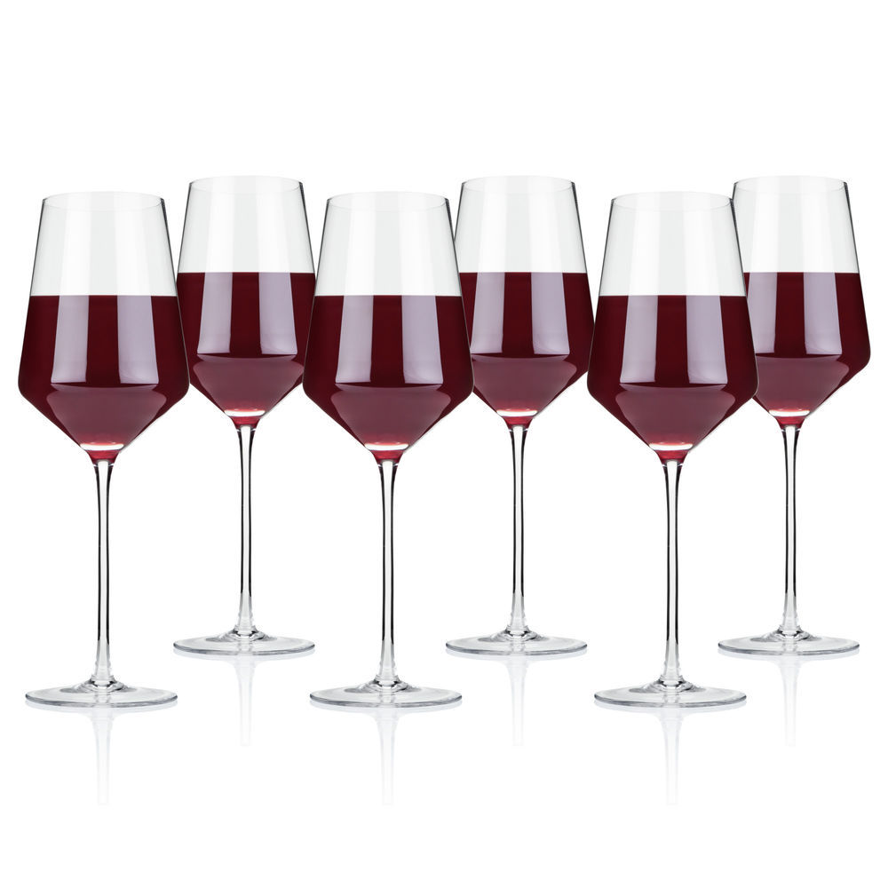 Viski Angled Crystal Bordeaux Glasses by Viski & Decanter