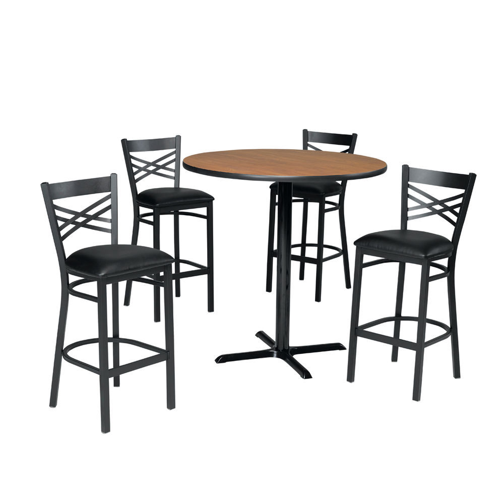 Metal bar height discount table and chairs