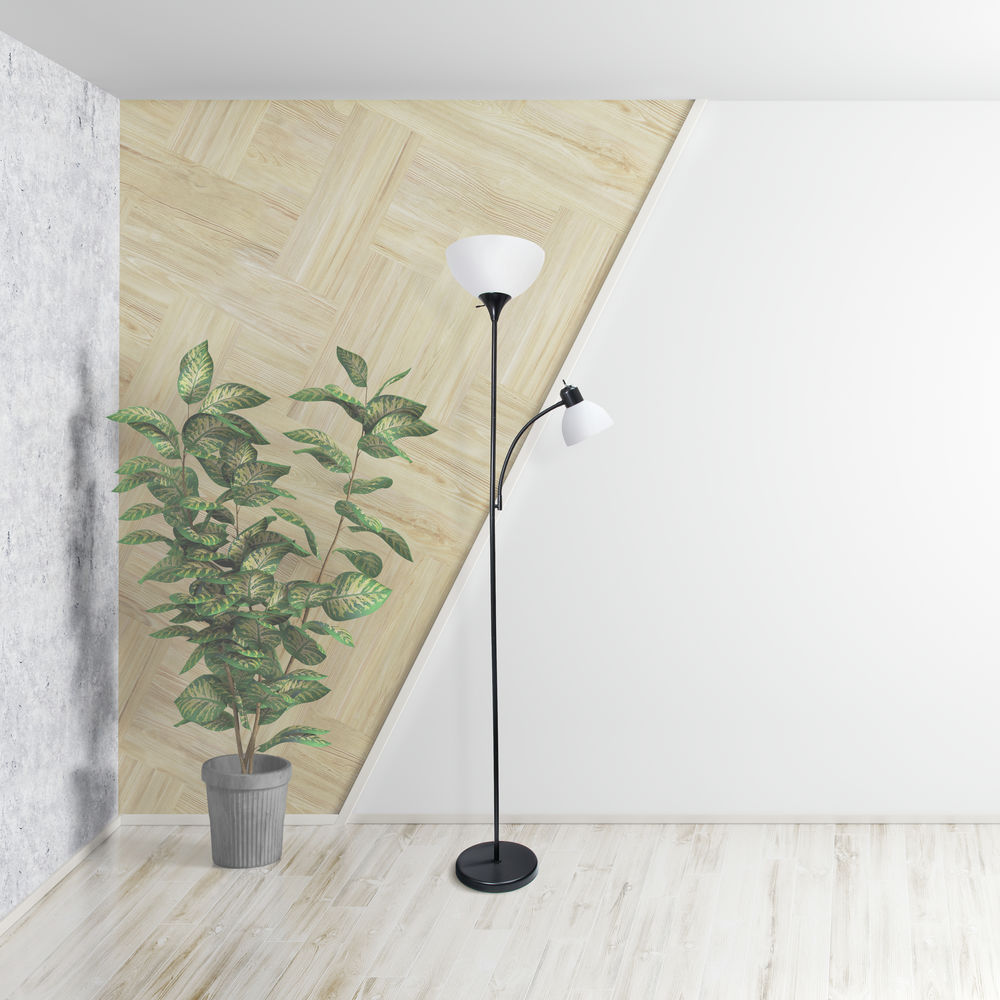 Mother daughter torchiere floor clearance lamp