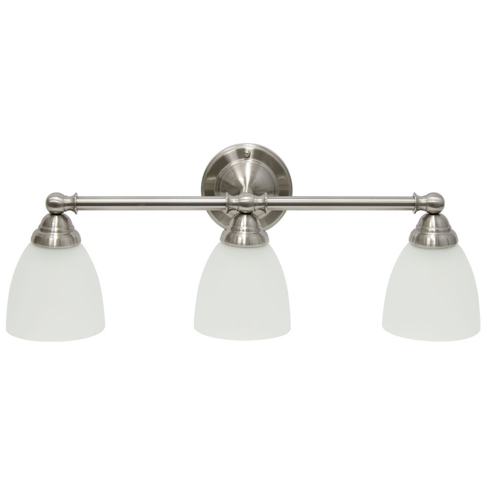 Lalia Home Essentix Traditional Three Light Metal and Translucent Glass