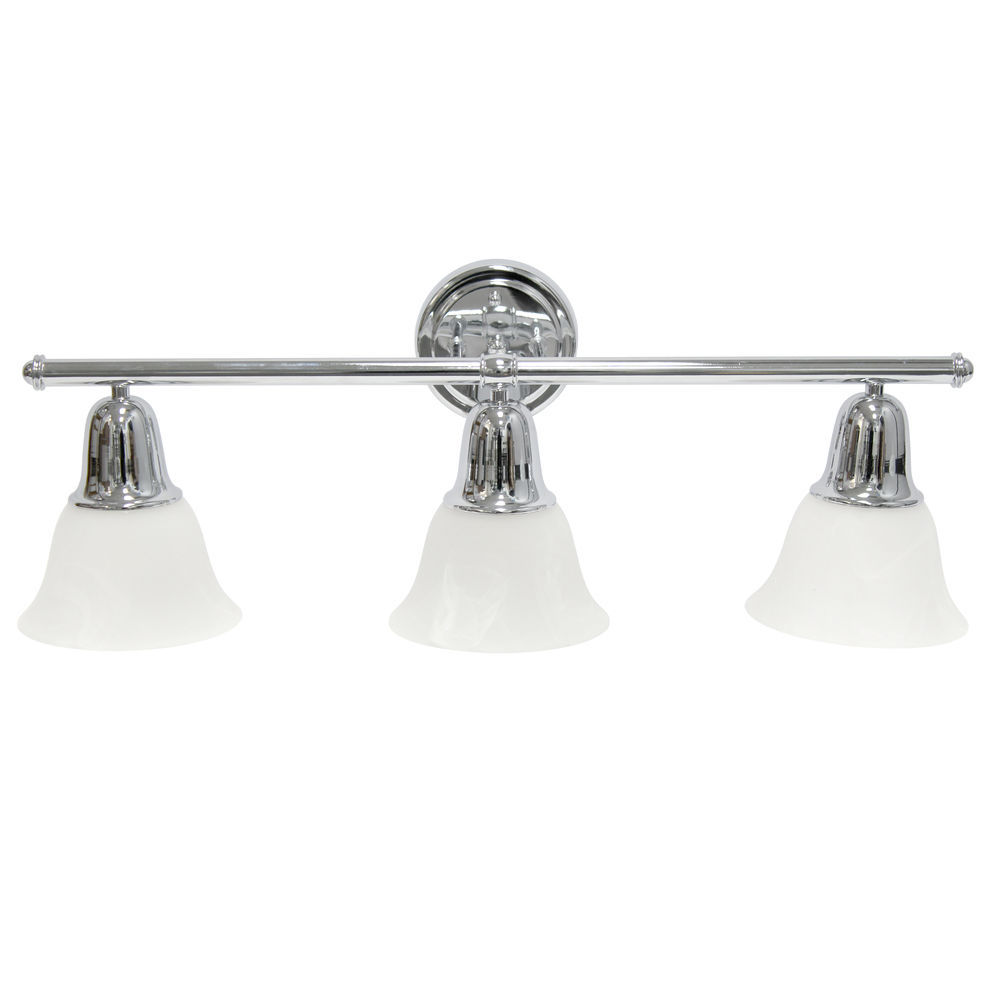Lalia Home Essentix Contemporary Three Light Metal and Alabaster White