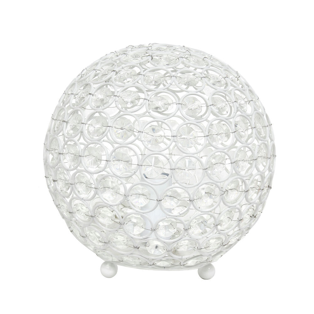 elegant designs crystal ball table lamp