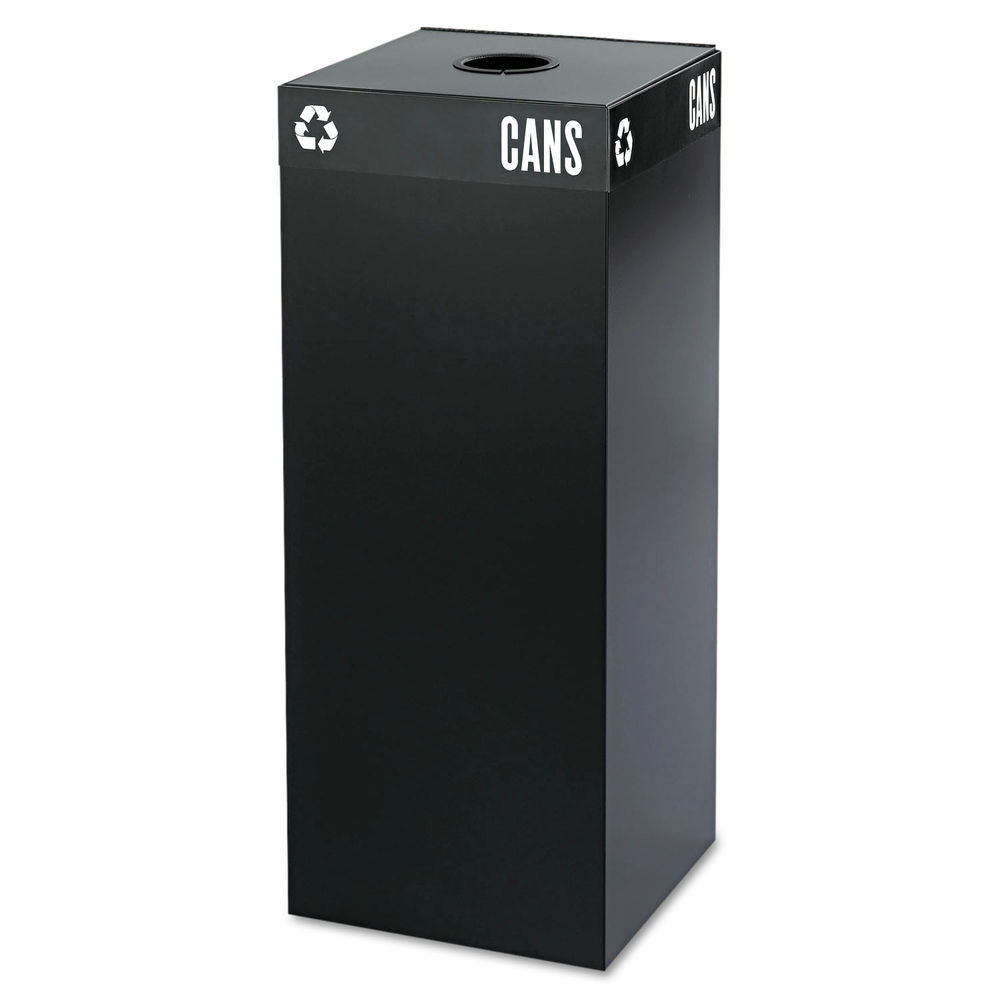 Safco At-Your-Disposal Open-Top Square Waste Receptacle, Black (38 gal)