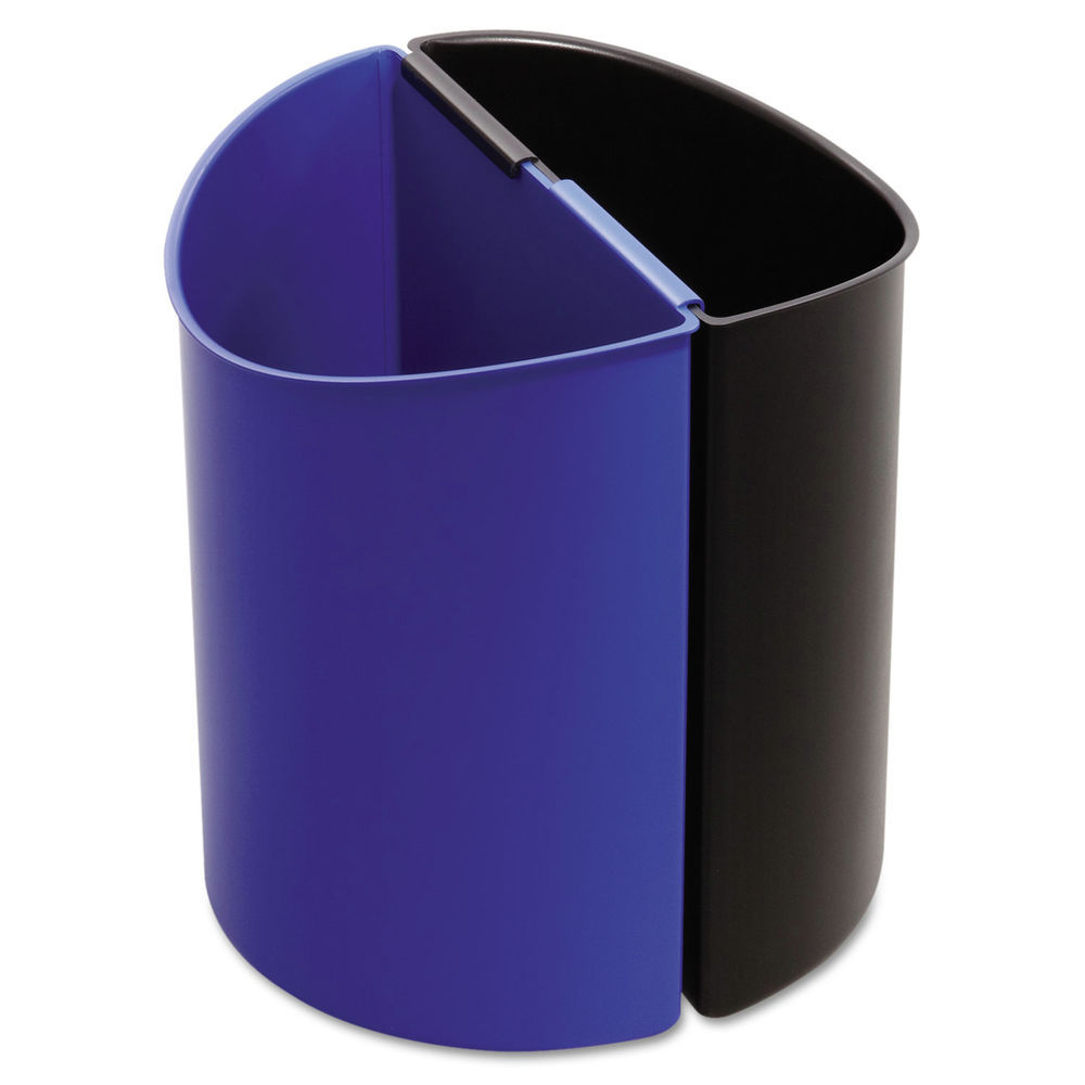 Safco Canmeleon Indoor/Outdoor Open Top Pentagon Trash Can 30 Gallon Black