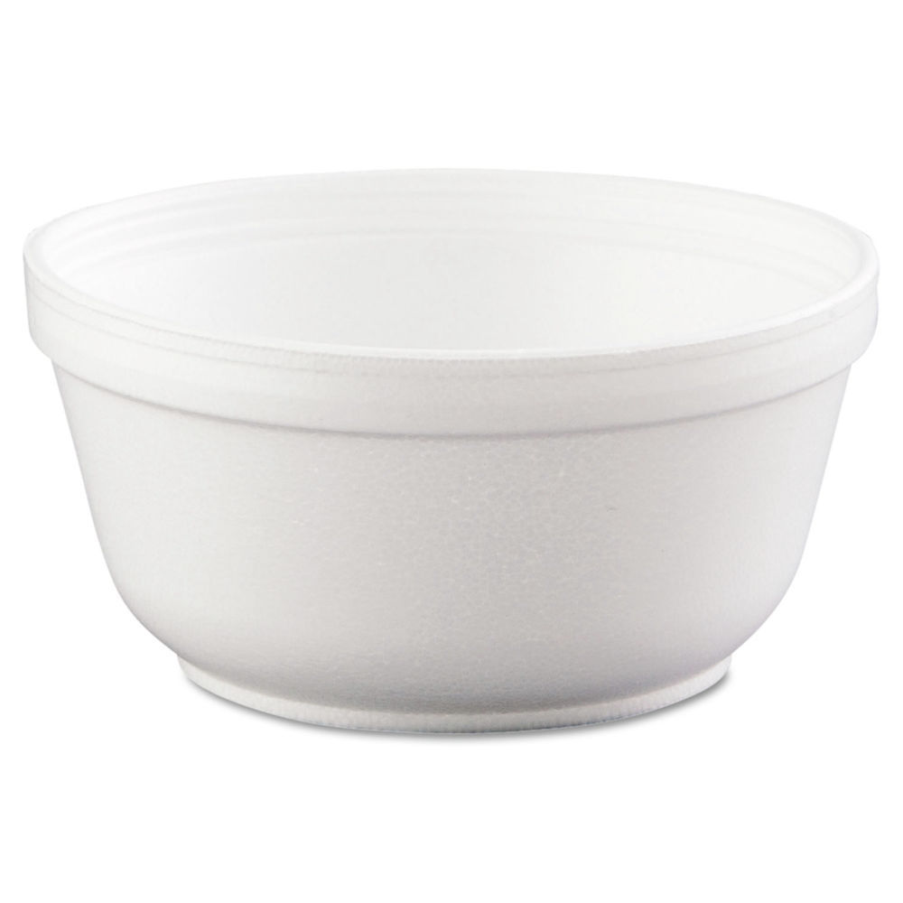 Dart Insulated Foam Bowls, 6 oz, White, 50/Pack, 20 Packs/Carton